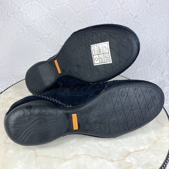 Timberland Shoes Womens Size 8.5 Black Suede Leather Slip On Comfort Loafers - Picture 11 of 12